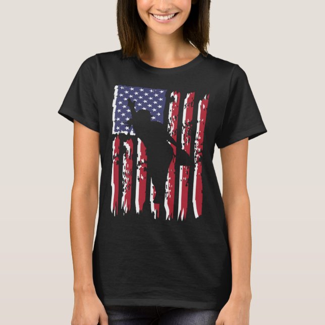 T-shirt Girls Fastpitch Softball Pitcher Flag (Devant)