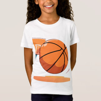 T-shirt Girls' Fine Jersey - Big Basketball