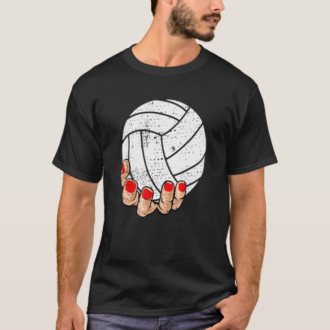 T-shirt Girls Funny Volleyball (Devant)