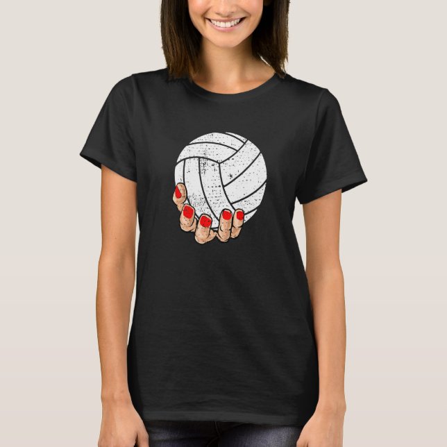 T-shirt Girls Funny Volleyball Premium (Devant)