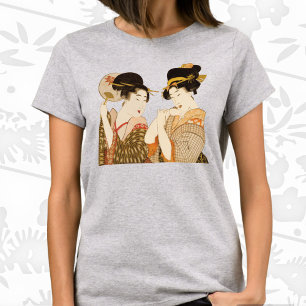 T-shirt Girls geisha japonaises vintages en Kimonos