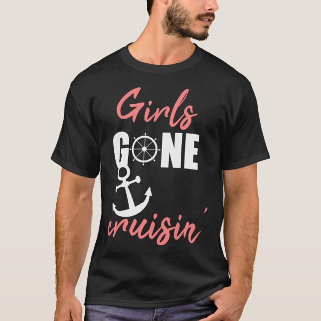 T-shirt Girls gone cruisin' for vacation cruise (Devant)
