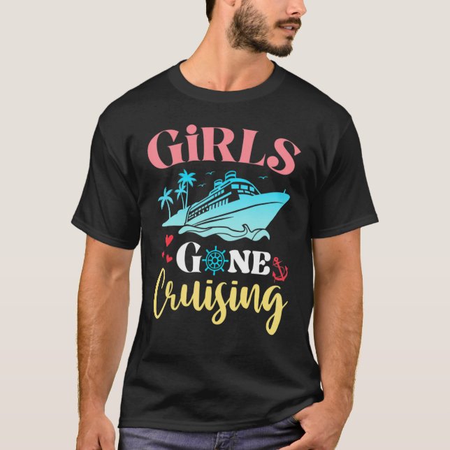 T-shirt Girls Gone Cruising a Besties Sisters Friends Vaca (Devant)