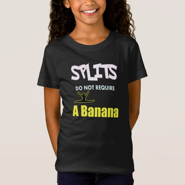 T-Shirt Girls Gymnastique Banana Splits Citation (Devant)