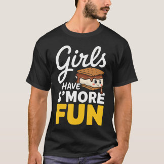 T-shirt Girls Have S'More Fun Camping Smores Kawaii S'More