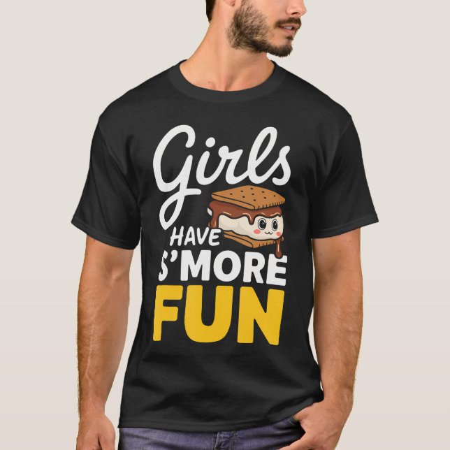 T-shirt Girls Have S'More Fun Camping Smores Kawaii S'More (Devant)