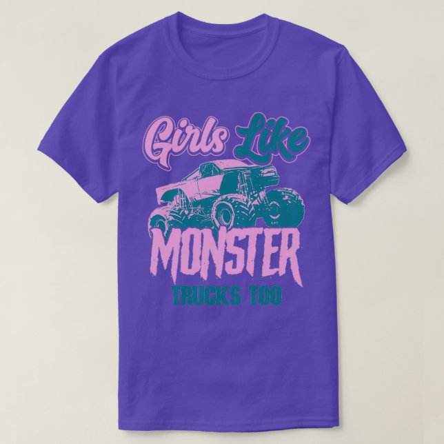T-shirt Girls Monster Truck Cadeau Moteur Sports Big Truck (Design devant)