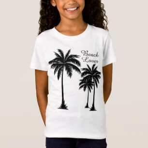 T-Shirt Girls Palm Tree Beach Lover Tropical