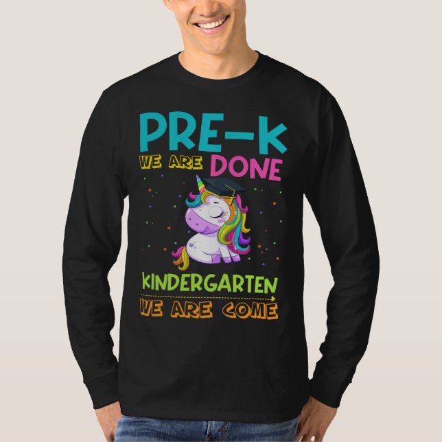 T-shirt Girls Pre-K Graduation Magical Unicorn (Devant)