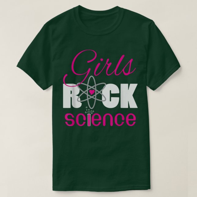 T-shirt Girls Rock Science amoureux Fun Scientist 894 (Design devant)