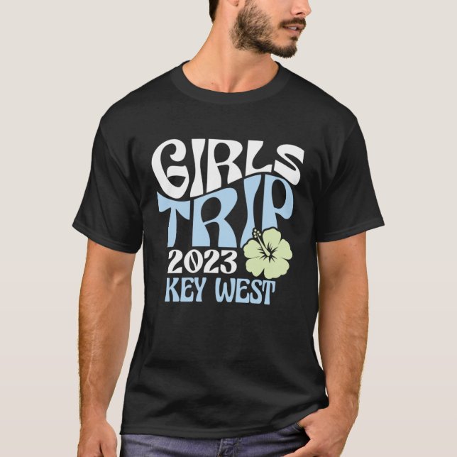 T-shirt Girls Trip 2023 Key West Beach Destination Retro G (Devant)