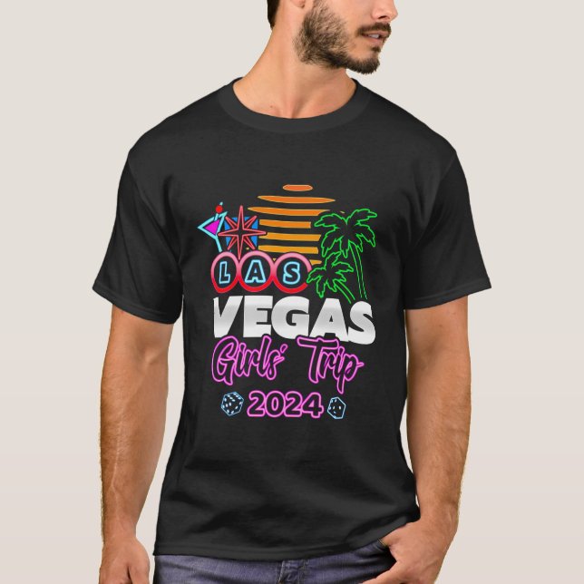 T-shirt Girls Trip 2024 - Fête À Las Vegas - Vegas Girls (Devant)
