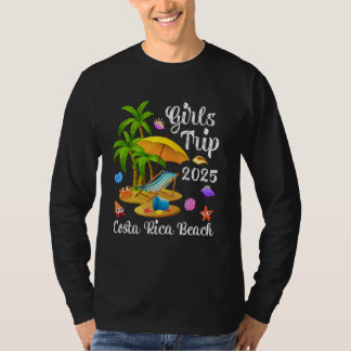 T-shirt Girls Trip 2025 Summer Vacation Costa Rica Beach