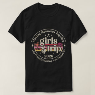 T-shirt Girls Trip   Badge Retro Girls Trip 2026