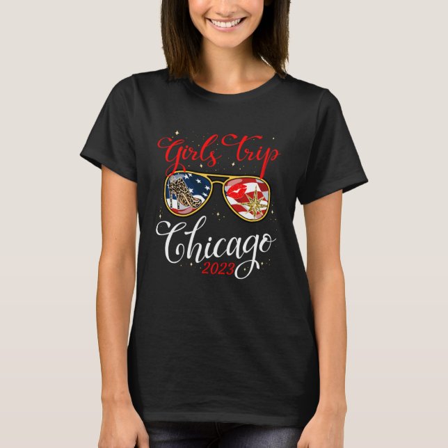T-shirt Girls Trip Chicago 2023 For Women Weekend Chicago  (Devant)