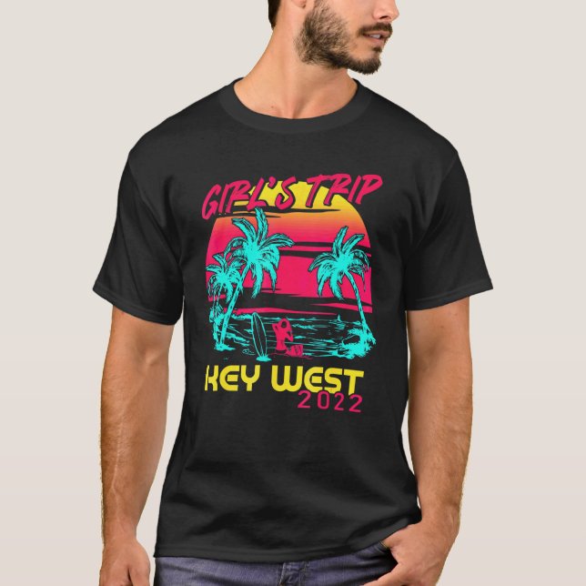 T-shirt Girls Trip Key West 2022 Florida Beach Summer Vaca (Devant)