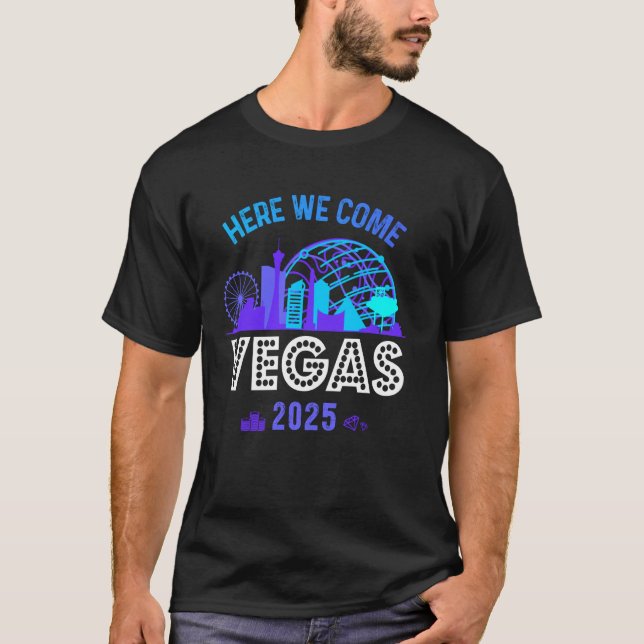 T-shirt Girls Trip Las Vegas 2025 Birthday Squad Family He (Devant)