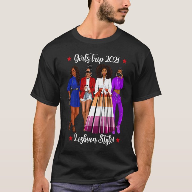 T-shirt Girls Trip Lesbian Vacation Gay Woman Hen Do Holid (Devant)