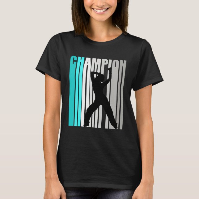 T-shirt Girls Turquoise Dance Champion Dance Team (Devant)