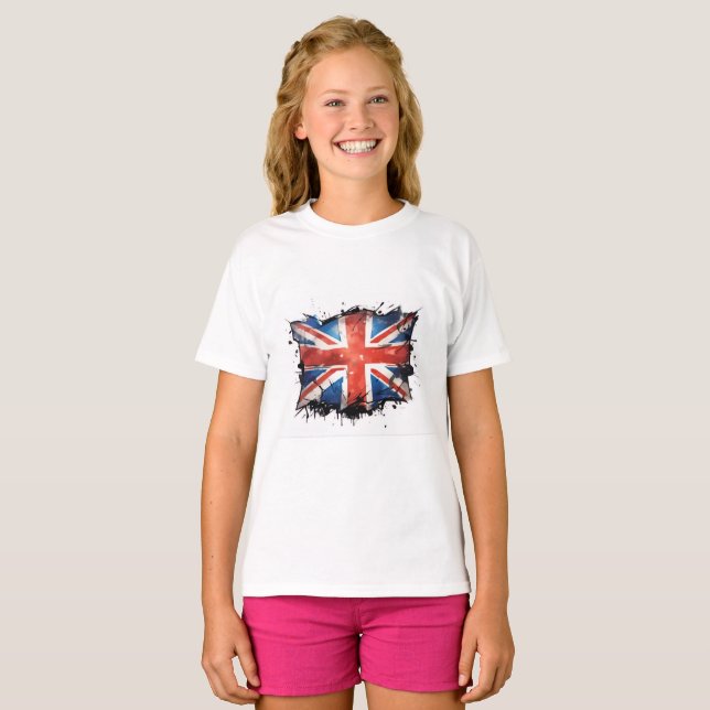 T-shirt Girl's union jack t shirt (Devant entier)
