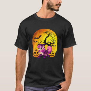 T-shirt Girls Women Witchy Unicorn mignonne Halloween