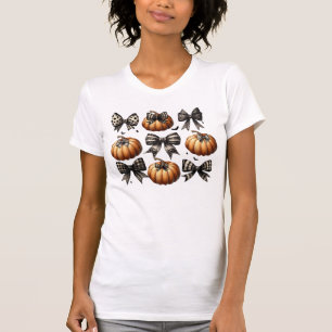 T-shirt Girly Halloween Citrouille & Bows
