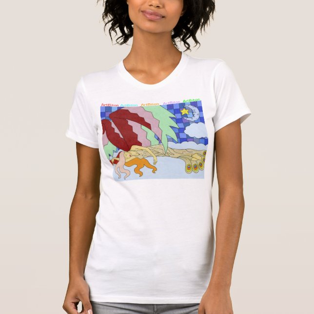 T-shirt girly "repos de beauté " (Devant)