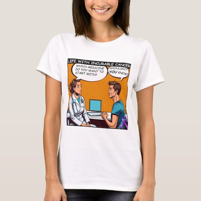 T-shirt GIST Le cancer incurable n'a pas de remède (Devant)