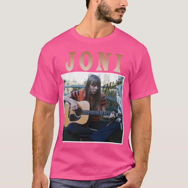 T-shirt Git De Style Rétro Joni Mitchell Pour Fans (Devant)
