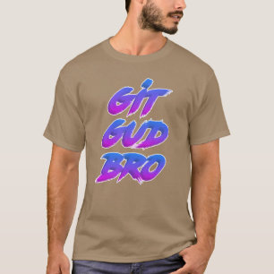 T-shirt Git Gud Bro Contour Blanc garçon