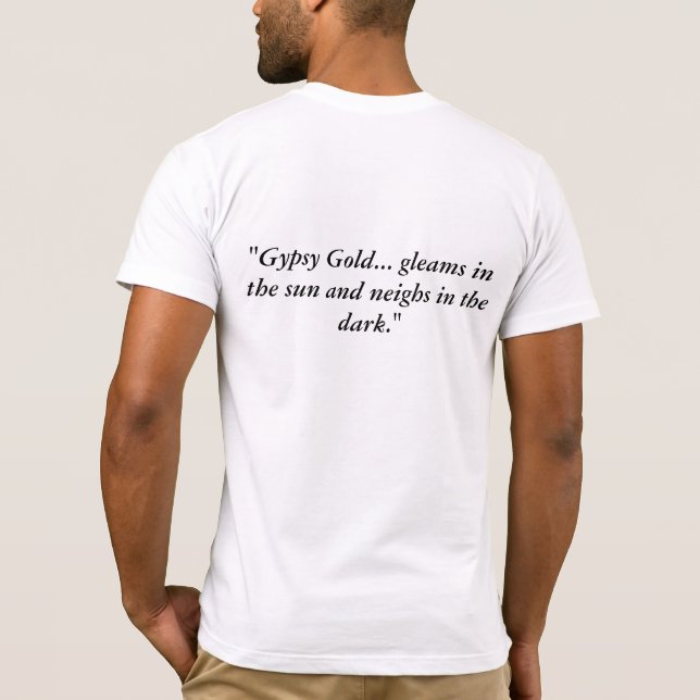 T-shirt gitan de l'or des hommes (Dos)