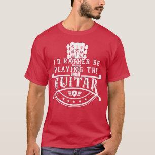 T-shirt GItarrist Musicien Plutôt jouer guitare Neck L
