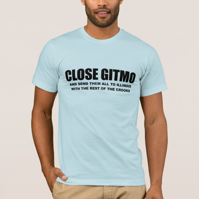 T-shirt Gitmo étroit et les envoient à l'Illinois (Devant)