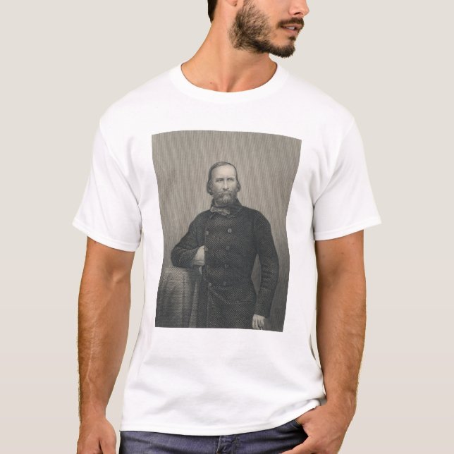 T-shirt Giuseppe Garibaldi, gravé par livre de D.J (Devant)