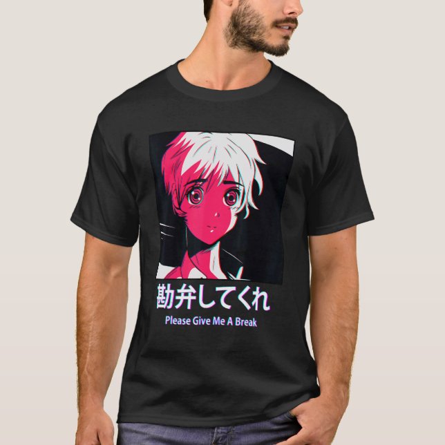 T-shirt Give Me A Break Japanese Otaku Vaporwave Aesthetic (Devant)