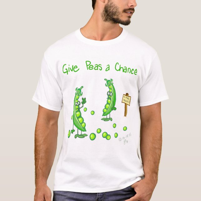 T-shirt Give Peas a Chance (Devant)
