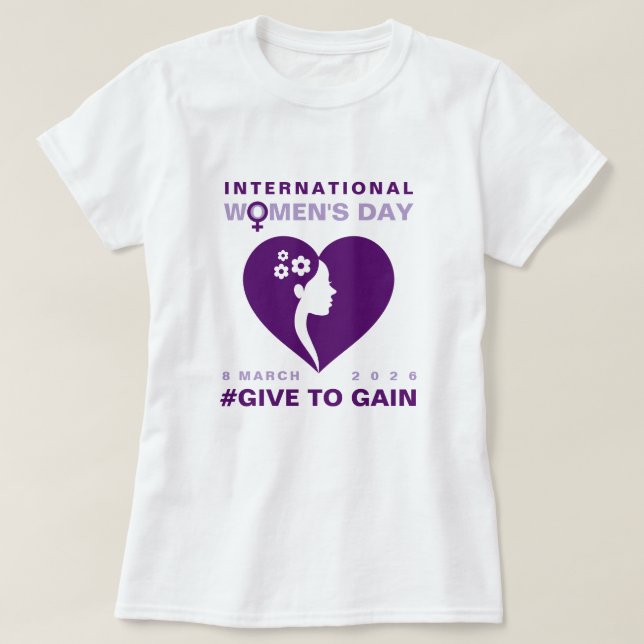T-shirt Give To Gain International Women's Day 2026 (Design devant)