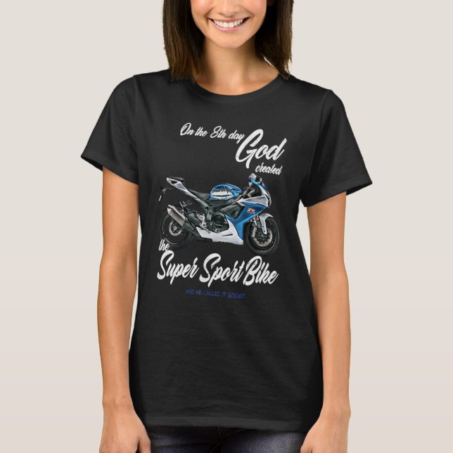 T-shirt Gixxer GSXR Road Racing Motorcycle Motorbike 8th d (Devant)