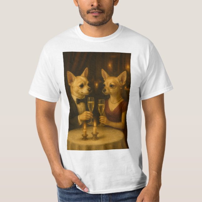 T-shirt Gizmo’s Romantic Dinner – Champagne & Love (Devant)