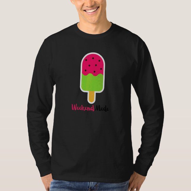 T-shirt Glace à la Pastèque Mode Week-end Pour Plaisir de  (Devant)