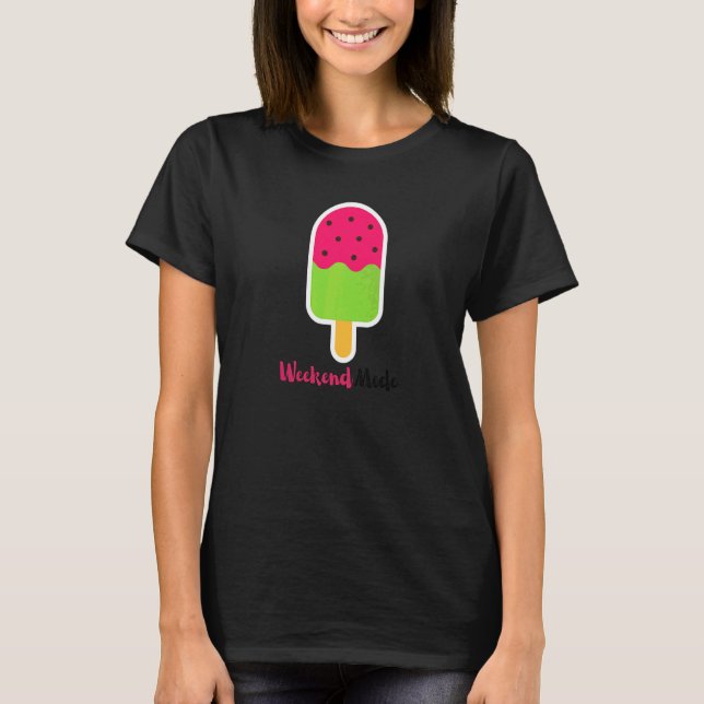 T-shirt Glace à la Pastèque Mode Week-end Pour Plaisir de  (Devant)