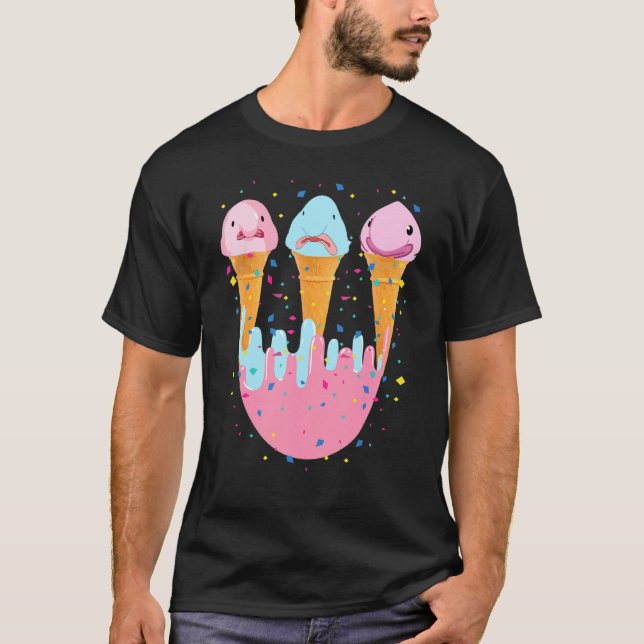 T-shirt Glace au Poisson Blob  Ugly Blob Fish (Devant)