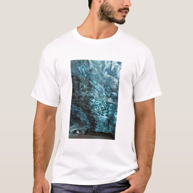 T-shirt Glace bleue d'une grotte de glace, Islande (Devant)