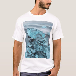 T-shirt Glace bleue sur la plage, Islande