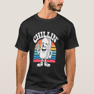 T-shirt Glace Cartoon rétro avec police ondulée détendue