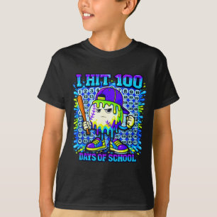 T-shirt Glace de baseball qui coule 100 jours d'école Garç
