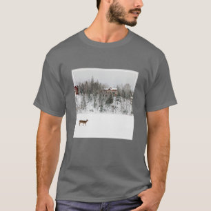T-shirt Glace et neige Cerf en Neige Québec, Canada