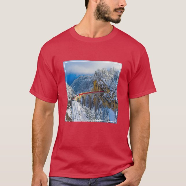 T-shirt Glace et neige | Express Bernina, Suisse (Devant)