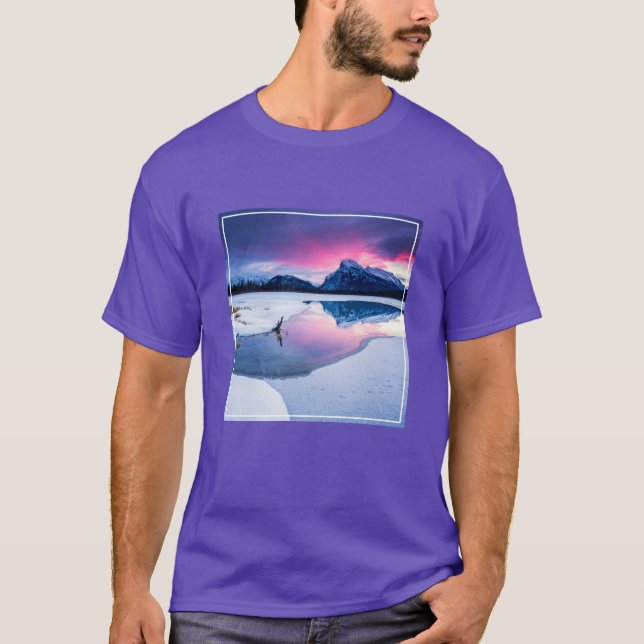 T-shirt Glace et neige | Mt. Rundle, Canada (Devant)
