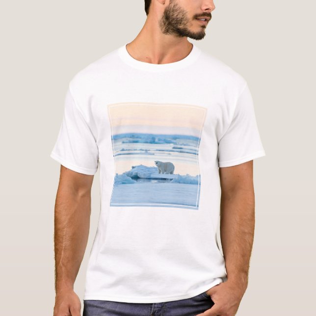 T-shirt Glace et neige | Ours polaire Iceberg Norvège (Devant)